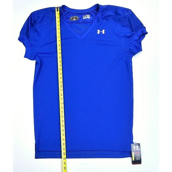 Under Armour Size 2XL Men's Blue Loose Heat Gear Performance Football Jersey NWT - Picture 9 of 10